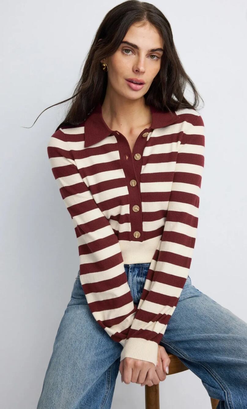 Favorite Daughter Belle Stiped Sweater Women Size M